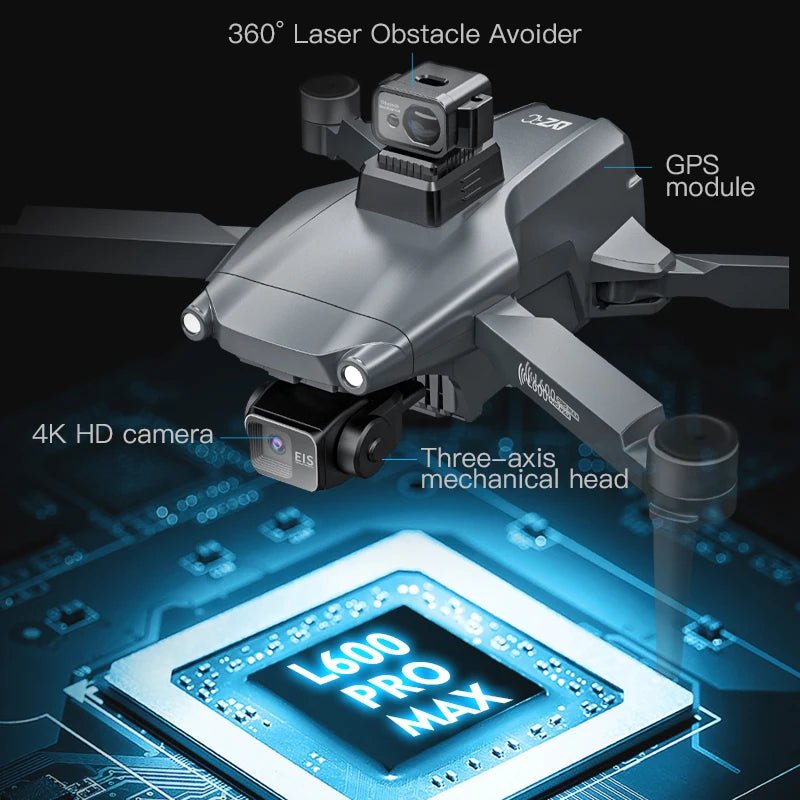 2025 New L600 PRO MAX GPS Drone 5KM 4K Professional HD Dual Camera 3 - Axis Gimbal 360 Obstacle Avoidance Brushless Quadcopter ToyCloudrixCloudrix14:175L600-PRO-OAS34829308L600 - PRO - OAS2025 New L600 PRO MAX GPS Drone 5KM 4K Professional HD Dual Camera 3 - Axis Gimbal 360 Obstacle Avoidance Brushless Quadcopter Toy