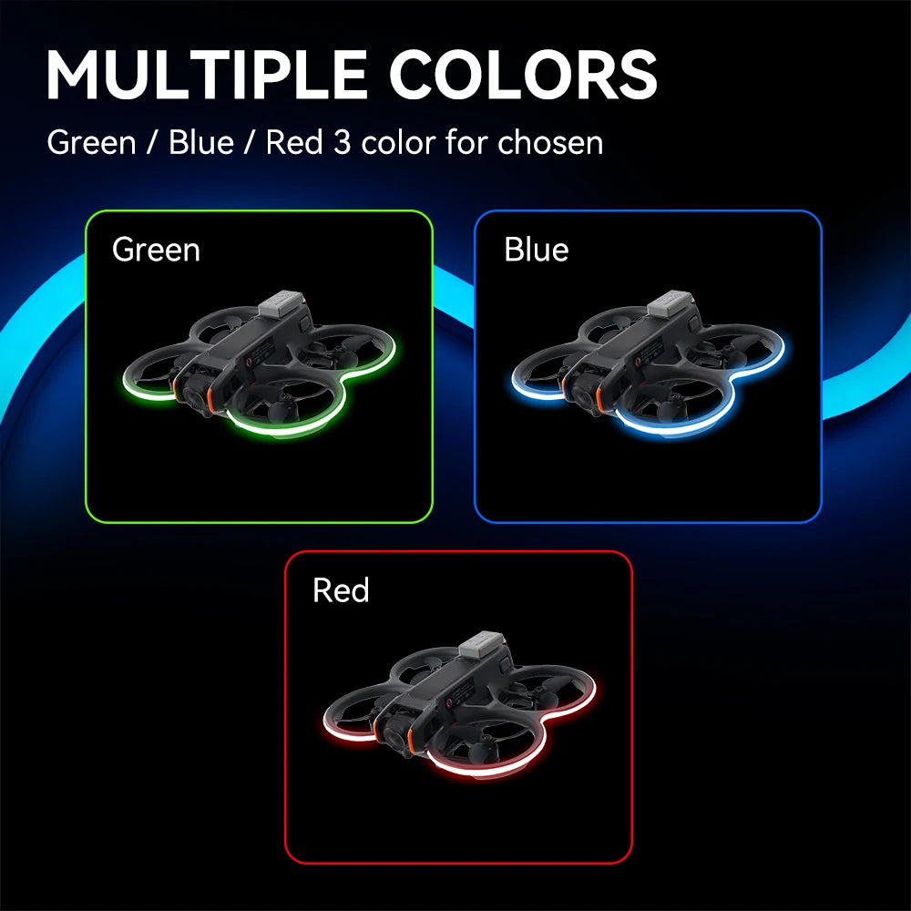 UAV Night Flight Warning Lamp Belt for DJI Avata 2 Strip Light Waterproof LED Brightness Adjustable for Avata2 Drone Accessory
