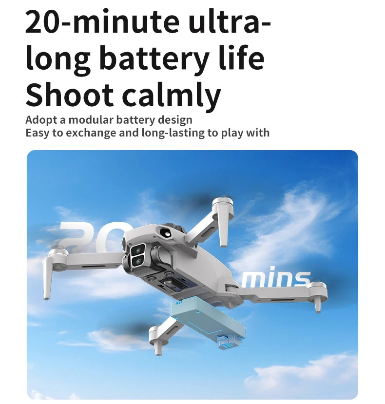 L106-1PRO GPS Professional Drone With 4K HD Camera Screen Remote 5G WIFI 3KM EIS Obstacle Avoidance FPV Brushless Quadcopter