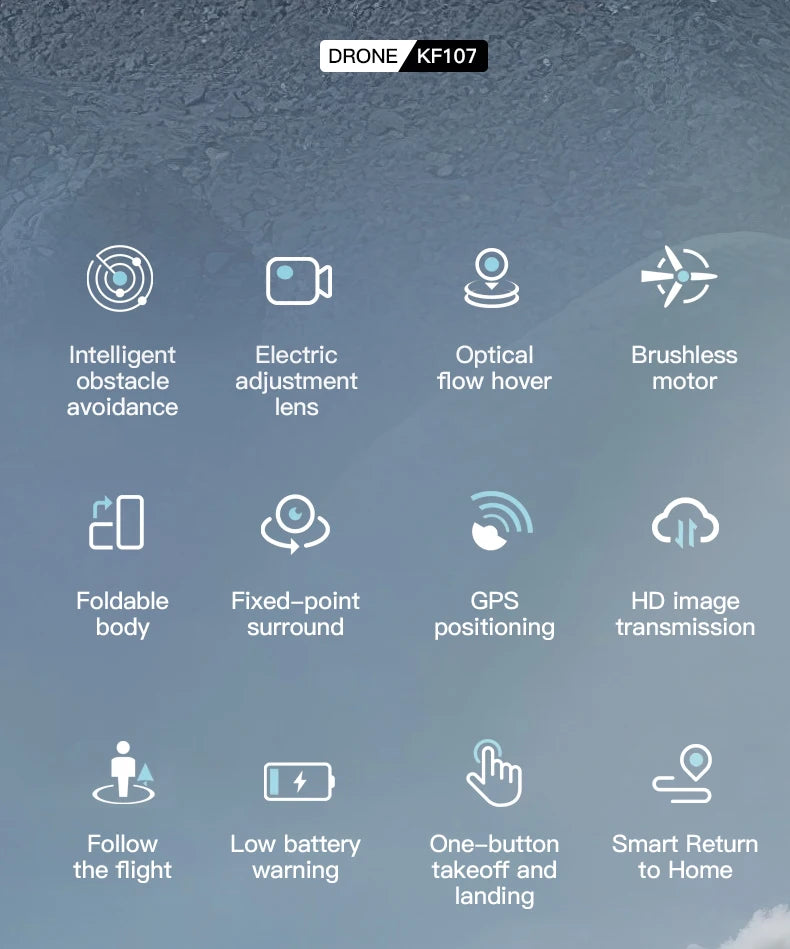 KF107 Professional Drone GPS 4K Aerial HD Avoidance Photography Obstacle Avoidance Foldable Brushless Rc Quadcopter