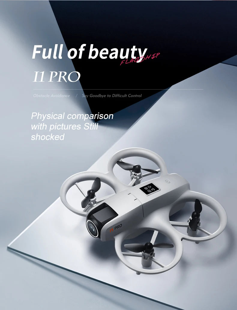 2025 NEW i1PRO Mini Drone Brushless Motor 8K Dual Camera HD Gesture Photography Quadcopters Intelligence Obstacles Avoidance UAV