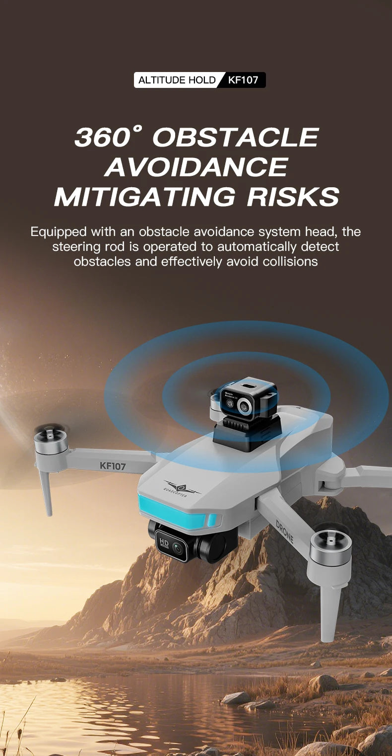 KF107 Professional Drone GPS 4K Aerial HD Avoidance Photography Obstacle Avoidance Foldable Brushless Rc Quadcopter
