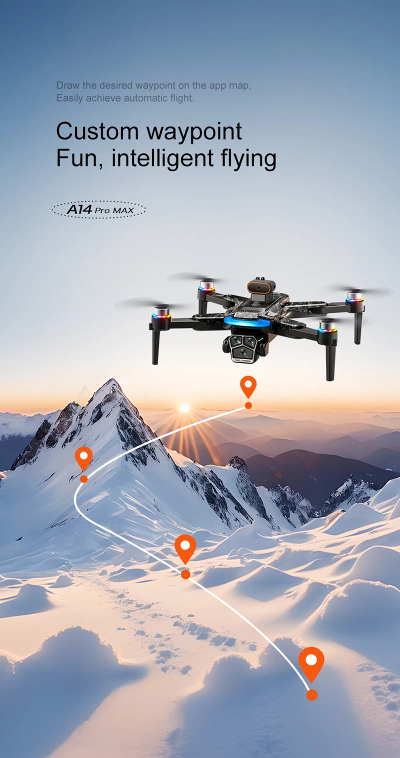 Xiaomi A14 Pro Max Drone Aerial 8K HD Dual-Camera 5G WIFI GPS Brushless Motor Optical Flow Obstacle Avoidance RC Drone 10000M