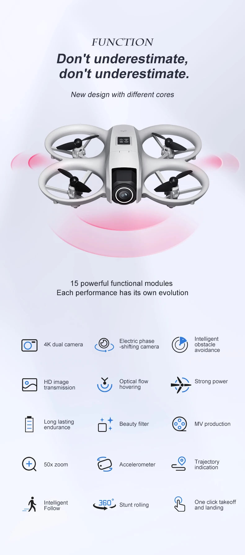 2025 NEW i1PRO Mini Drone Brushless Motor 8K Dual Camera HD Gesture Photography Quadcopters Intelligence Obstacles Avoidance UAV