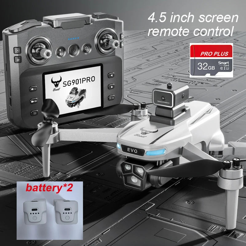 Mini Drone Professional GPS HD Camera Drones 5G WIFI FPV Video 4k UAV 4.5 inch large screen remote control RC Dron SG109 PRO MAX