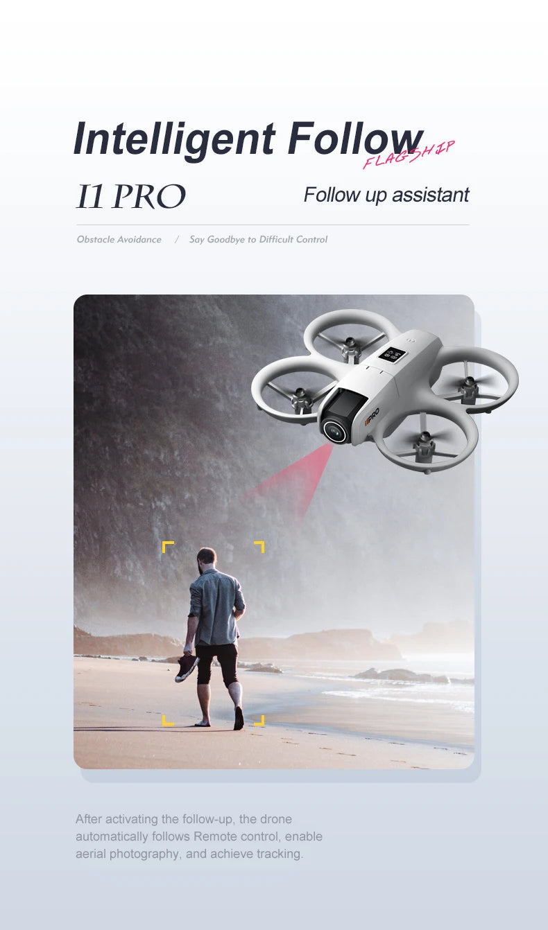 2025 NEW i1PRO Mini Drone Brushless Motor 8K Dual Camera HD Gesture Photography Quadcopters Intelligence Obstacles Avoidance UAV