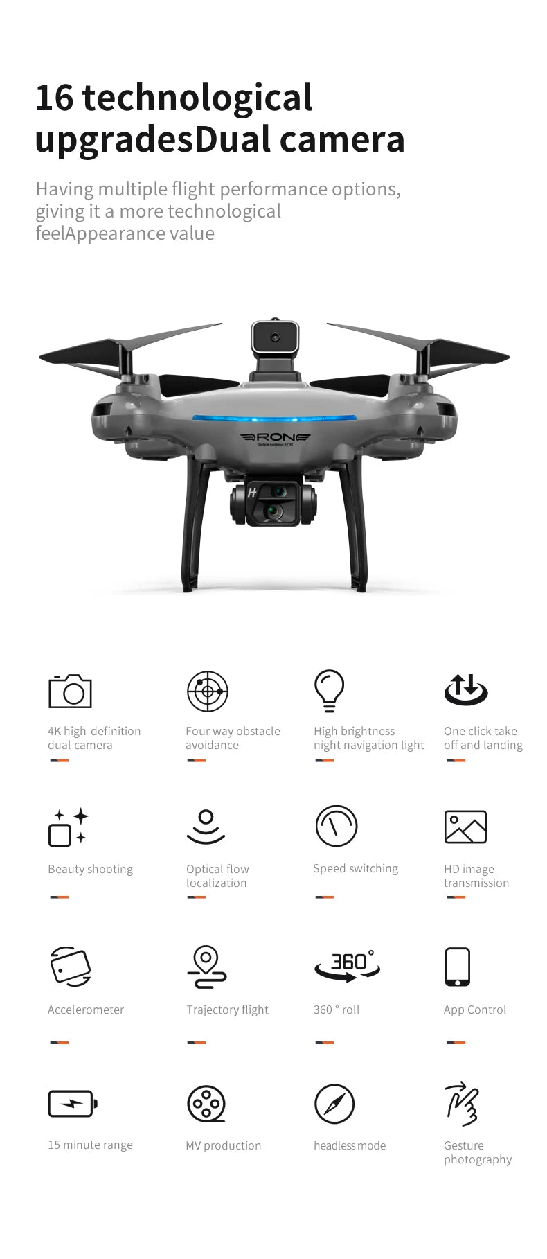 Xiaomi KY102 Drone 8K Aerial HD Professional Beauty filters Dual Camera Brushless Motor Obstacle Avoidance Optical Flow Drone