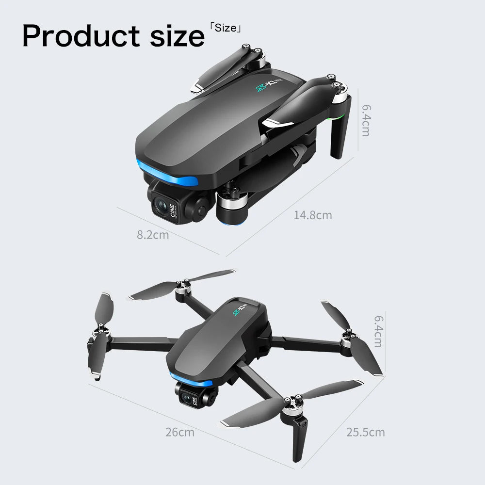 S-X1 New 5G GPS 8K HD EIS Cameras Drone with Screens 3-Axis Anti-shake Gimbal 8K Aerial Brushless Drones RC Quadcopters Mini UAV
