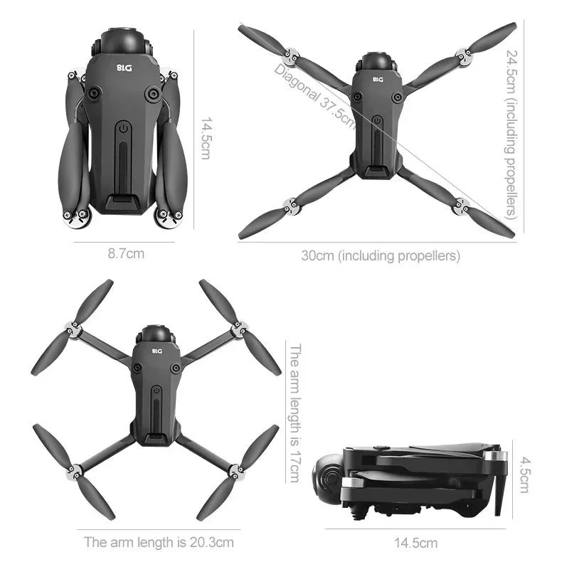 Lenovo D18 Drone 8K Aerial HD Dual Camera Photography Intelligent Obstacle Avoidance Brushless Power 5G WIFI GPS Return VR Drone