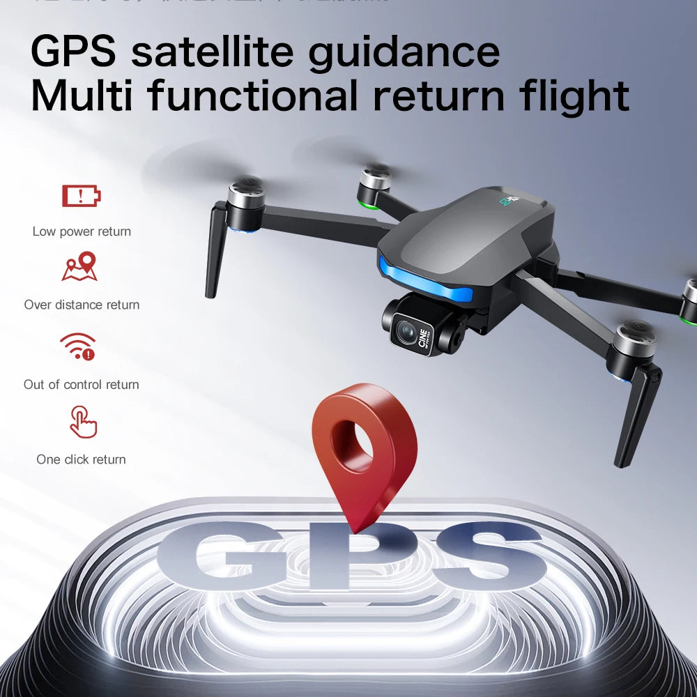 S-X1 New 5G GPS 8K HD EIS Cameras Drone with Screens 3-Axis Anti-shake Gimbal 8K Aerial Brushless Drones RC Quadcopters Mini UAV
