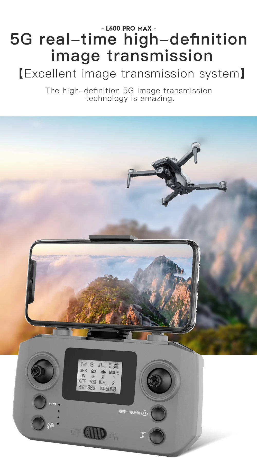 2025 New L600 PRO MAX GPS Drone 5KM 4K Professional HD Dual Camera 3-Axis Gimbal 360 Obstacle Avoidance Brushless Quadcopter Toy