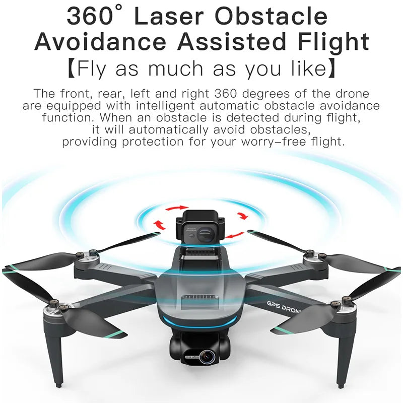 Drone L200 PRO MAX GPS with 2-axis Gimbal Professional Anti-shake 4K HD Camera FPV Drone 360° Obstacle Avoidance Quadcopter Toys