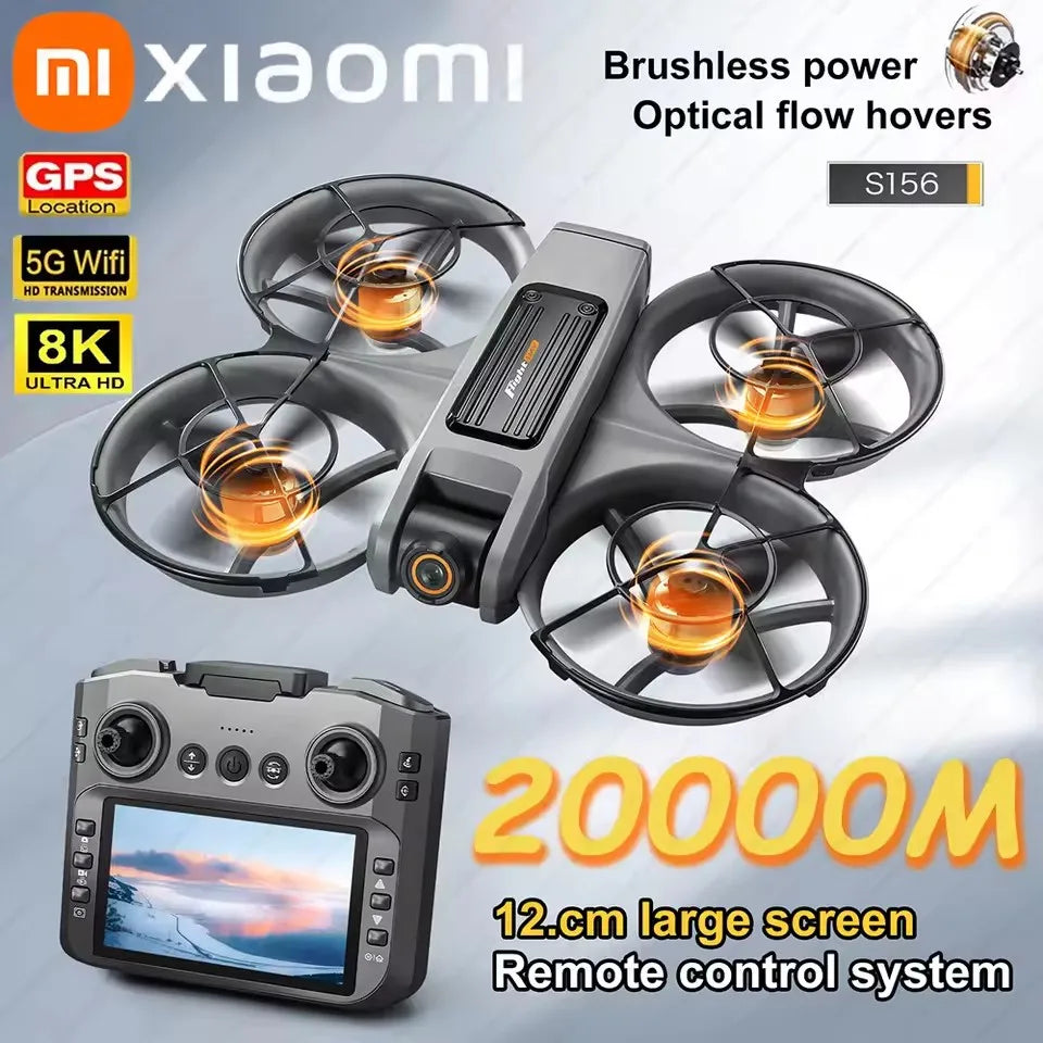 Xiaomi S156 Drone Brushless Motors 8K Professional HD Dual Cameras 5G WiFi FPV Optical Flow Hover Obstacle Avoidance Quadcopter