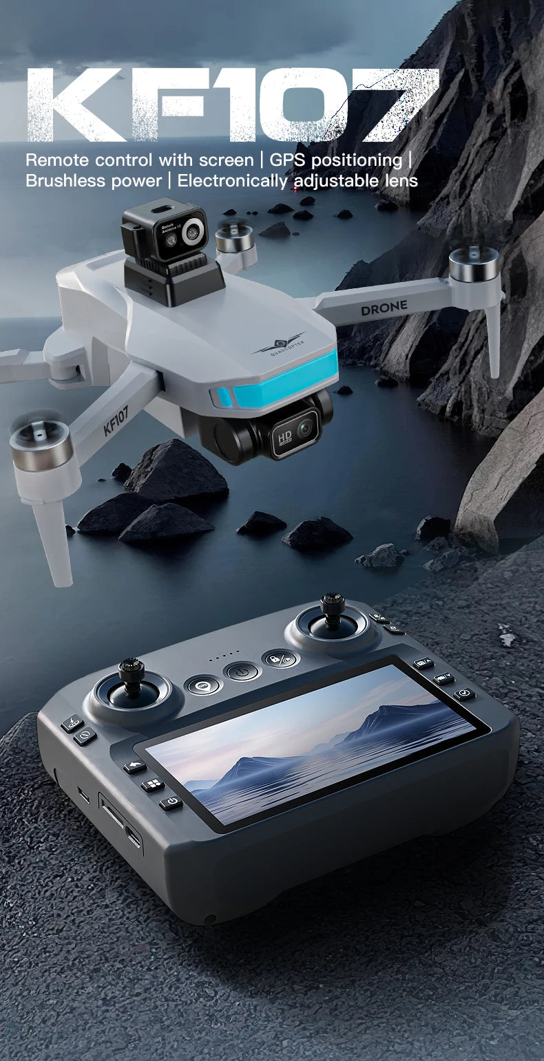 KF107 Professional Drone GPS 4K Aerial HD Avoidance Photography Obstacle Avoidance Foldable Brushless Rc Quadcopter