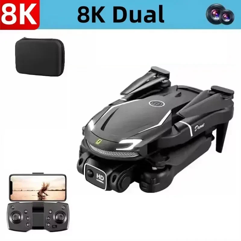 V88 Professional Drone 8K Wide-Angle HD 1080P Camera WiFi FPV Height Hold Foldable RC Drone Quadrotor Helicopter Children's Toy