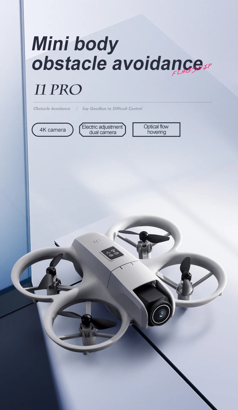 2025 NEW i1PRO Mini Drone Brushless Motor 8K Dual Camera HD Gesture Photography Quadcopters Intelligence Obstacles Avoidance UAV
