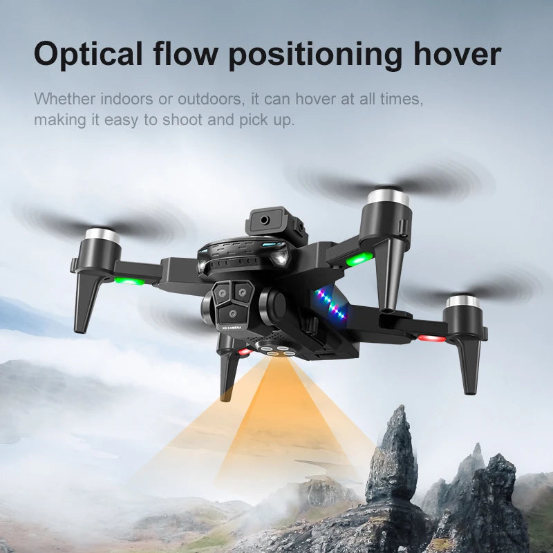 KY605S RC Drone With Screen 8K Professinal Three Camera Aerial Brushless Light Flow Intelligent Obstacle Avoidance RC Quadcopter