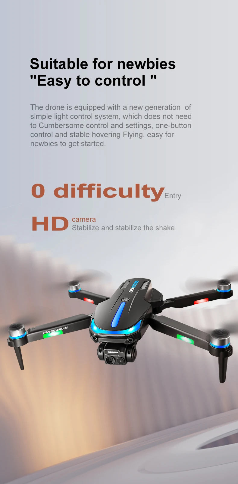RG806 MAX Drone 8K HD Dual Cameras 5G GPS Aerial Photography 360° Obstacle Avoidance Live Video Security Surveillance Quadcopter