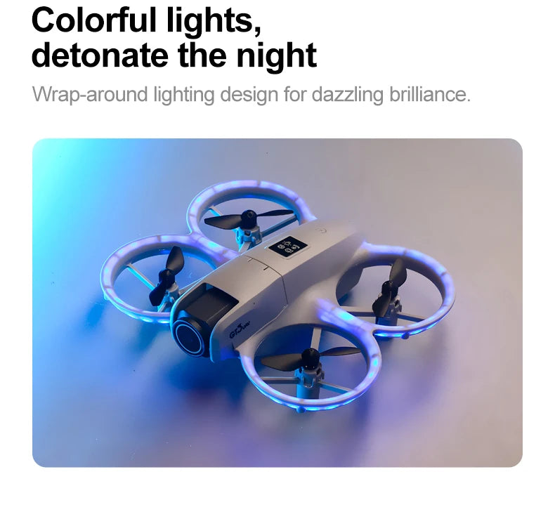 Gt3 Mini Drone 8k Camera 180° ESC Optical Flow Positioning WIFI Aerial Photography Remote Control Aircraft G-safe Drone Toy Gift