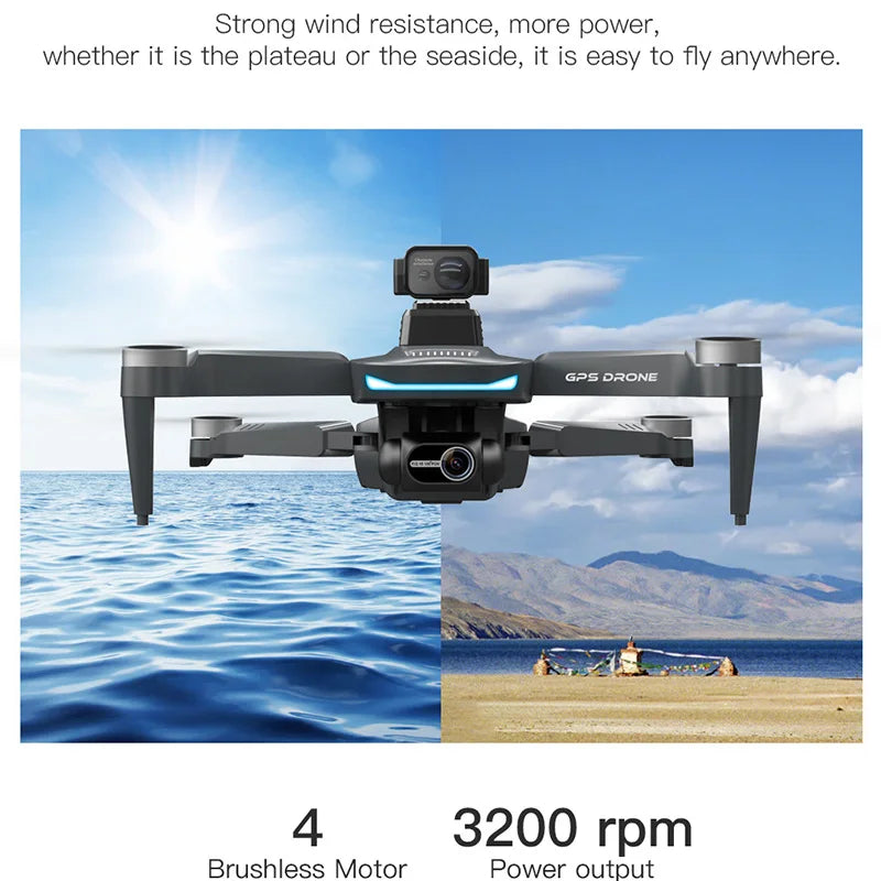 Drone L200 PRO MAX GPS with 2-axis Gimbal Professional Anti-shake 4K HD Camera FPV Drone 360° Obstacle Avoidance Quadcopter Toys