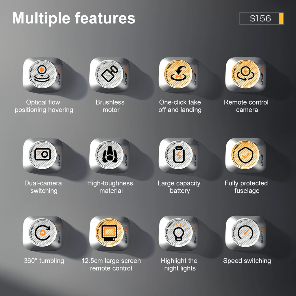 Xiaomi S156 Drone Brushless Motors 8K Professional HD Dual Cameras 5G WiFi FPV Optical Flow Hover Obstacle Avoidance Quadcopter