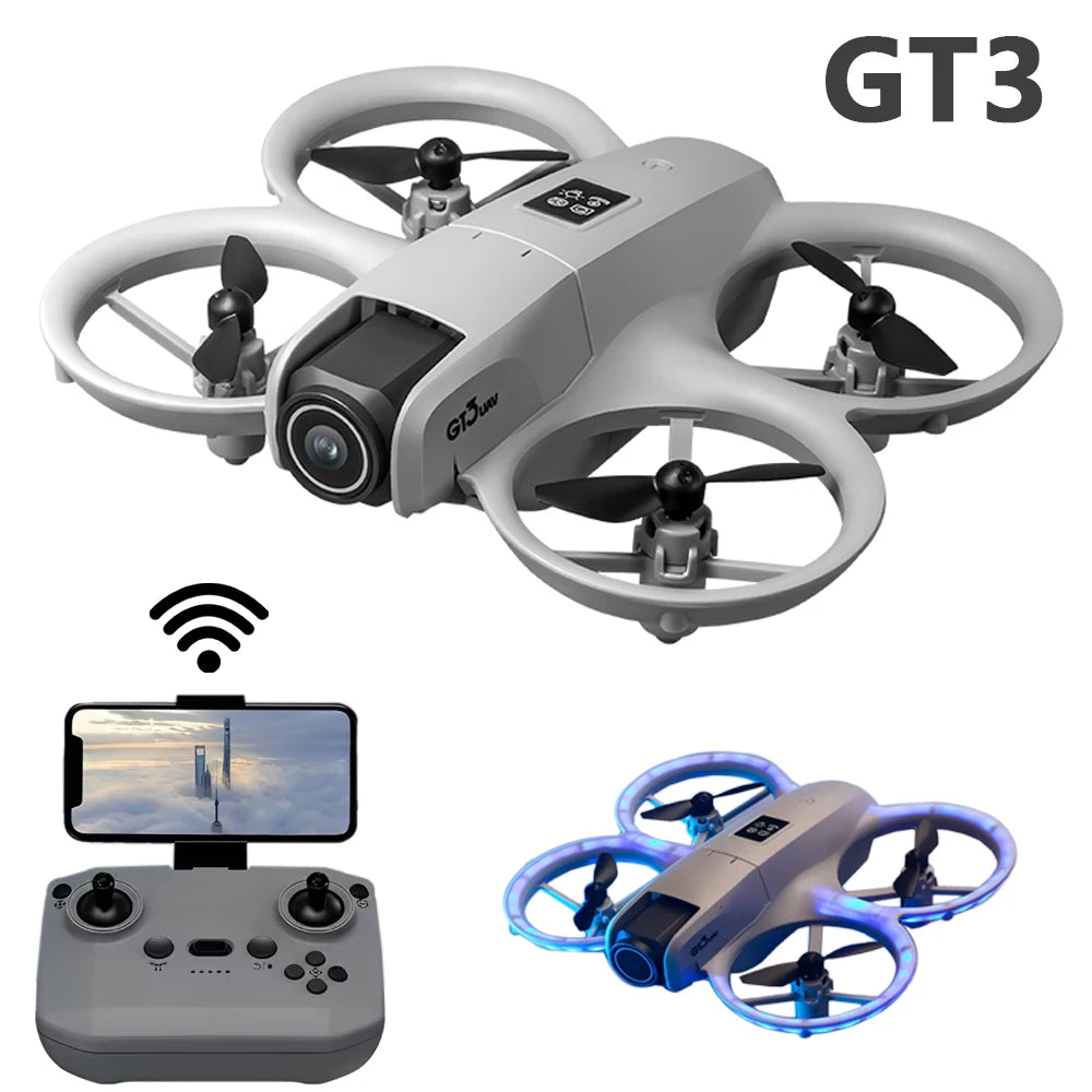 GT3 Mini RC Drone 4K Dual Aerial HD Photography Optical Flow Positioning Obstacle Avoidance UAV Remote Control Quadcopter