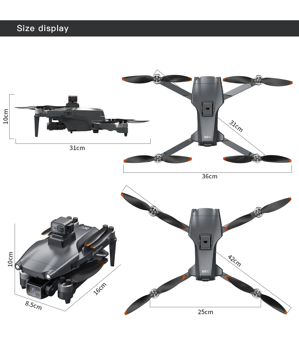 2025 New L600 PRO MAX GPS Drone 5KM 4K Professional HD Dual Camera 3-Axis Gimbal 360 Obstacle Avoidance Brushless Quadcopter Toy