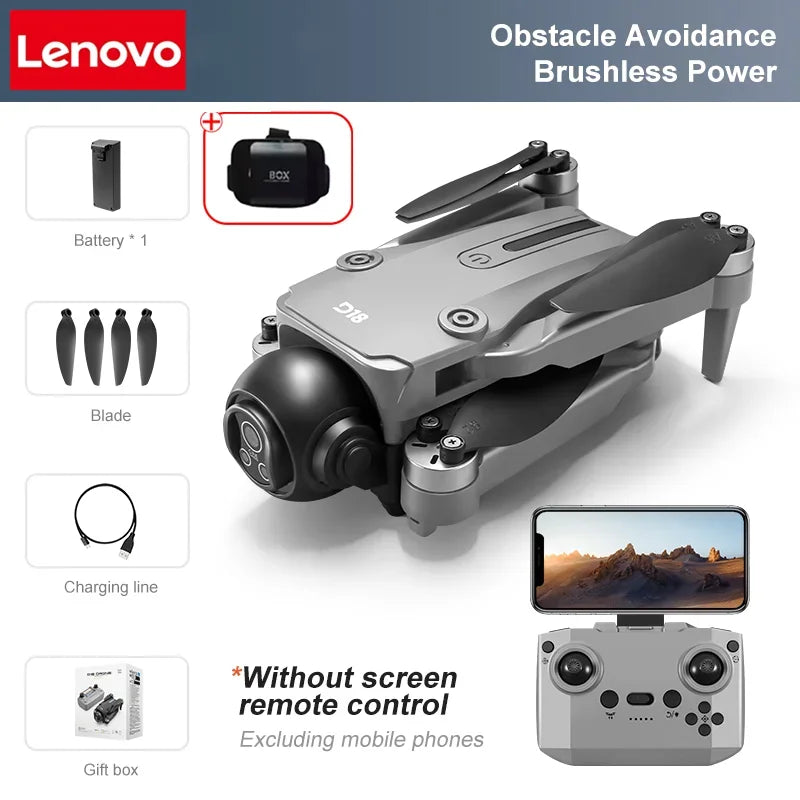 Lenovo D18 Drone 8K Aerial HD Dual Camera Photography Intelligent Obstacle Avoidance Brushless Power 5G WIFI GPS Return VR Drone