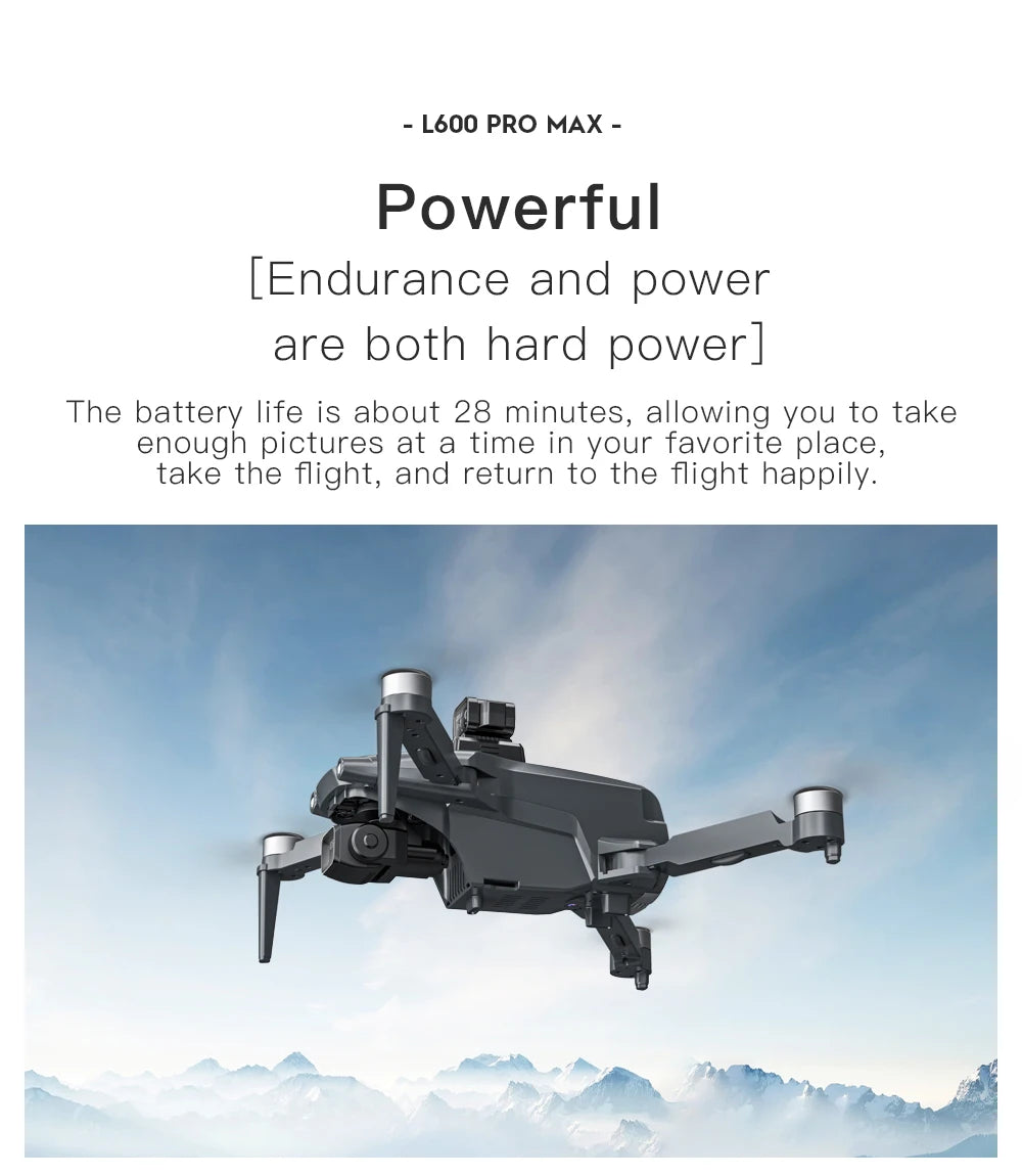 2025 New L600 PRO MAX GPS Drone 5KM 4K Professional HD Dual Camera 3-Axis Gimbal 360 Obstacle Avoidance Brushless Quadcopter Toy