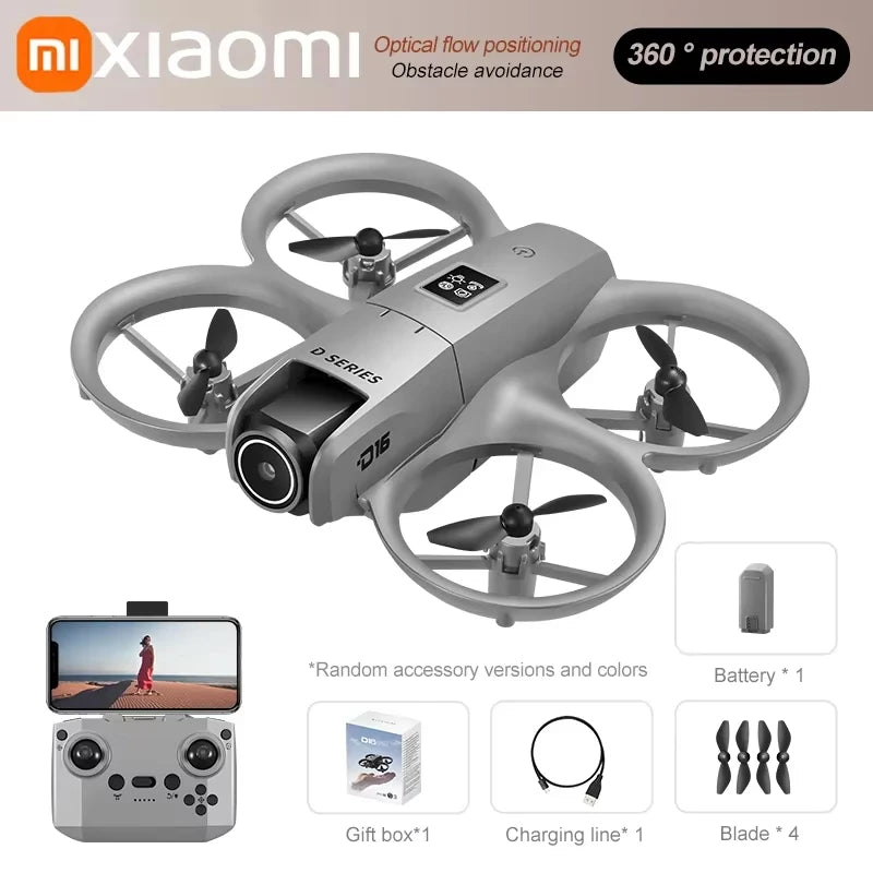 Xiaomi D16 Drone Bushless Motor 8K HD Aerial Profesional Dual-camera Helicopter Optical Flow GPS Positioning Avoidance Drone UAV