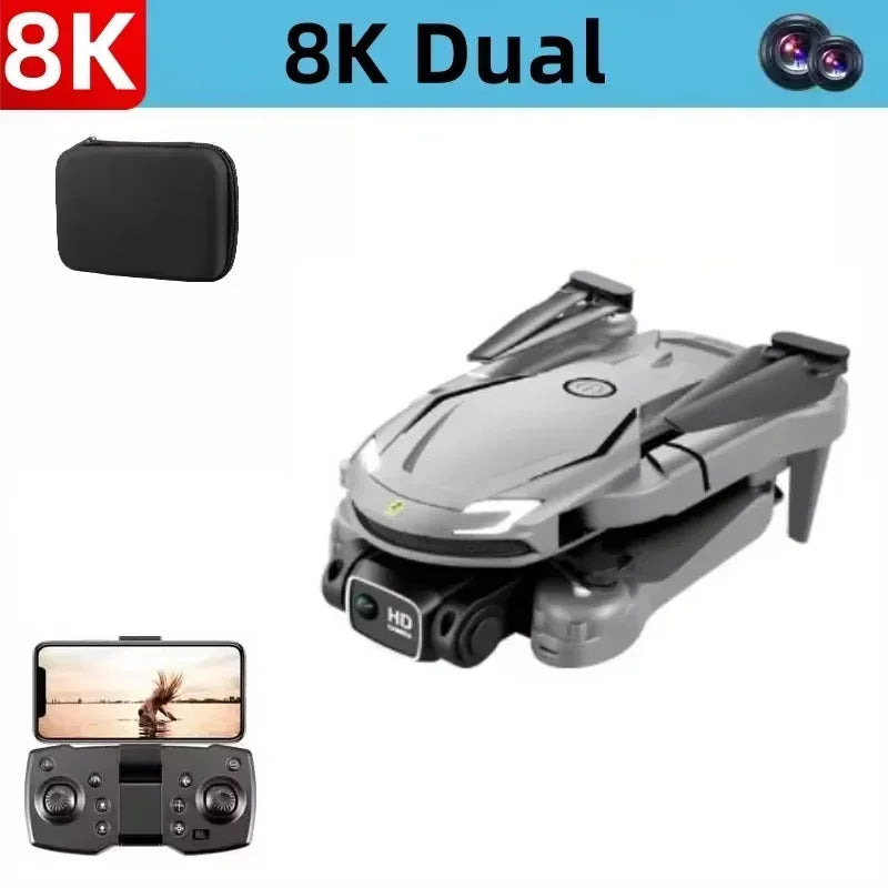 V88 Professional Drone 8K Wide-Angle HD 1080P Camera WiFi FPV Height Hold Foldable RC Drone Quadrotor Helicopter Children's Toy