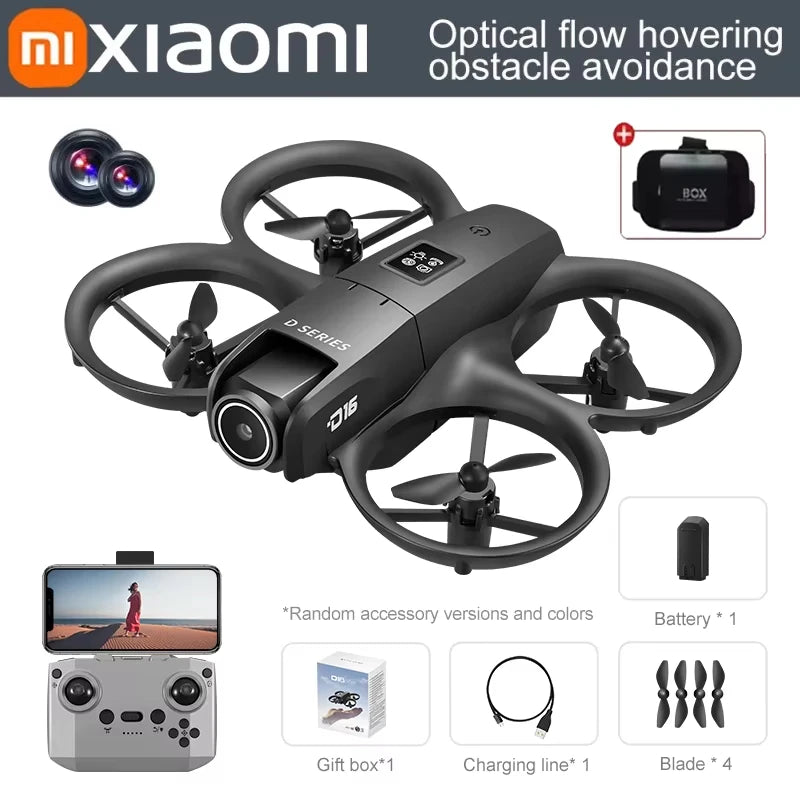 Xiaomi D16 Drone Bushless Motor 8K HD Aerial Profesional Dual-camera Helicopter Optical Flow GPS Positioning Avoidance Drone UAV