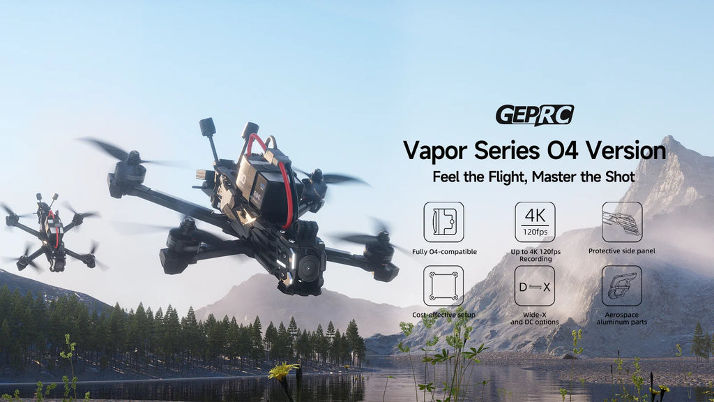 GEPRC Vapor-X5 D5 HD O4 Pro FPV Drone 5Inch O4 Air Unit VTX 4K 120fps Recording 2207E 1960KV Motor RC Quadcopter Freestyle Drone