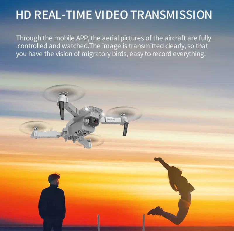 2025 New E88 Pro WiFi FPV Drone - 1080P/4K Single/Dual Camera, Wide-Angle HD, Altitude Hold, Foldable Quadcopter, RC Helicopter