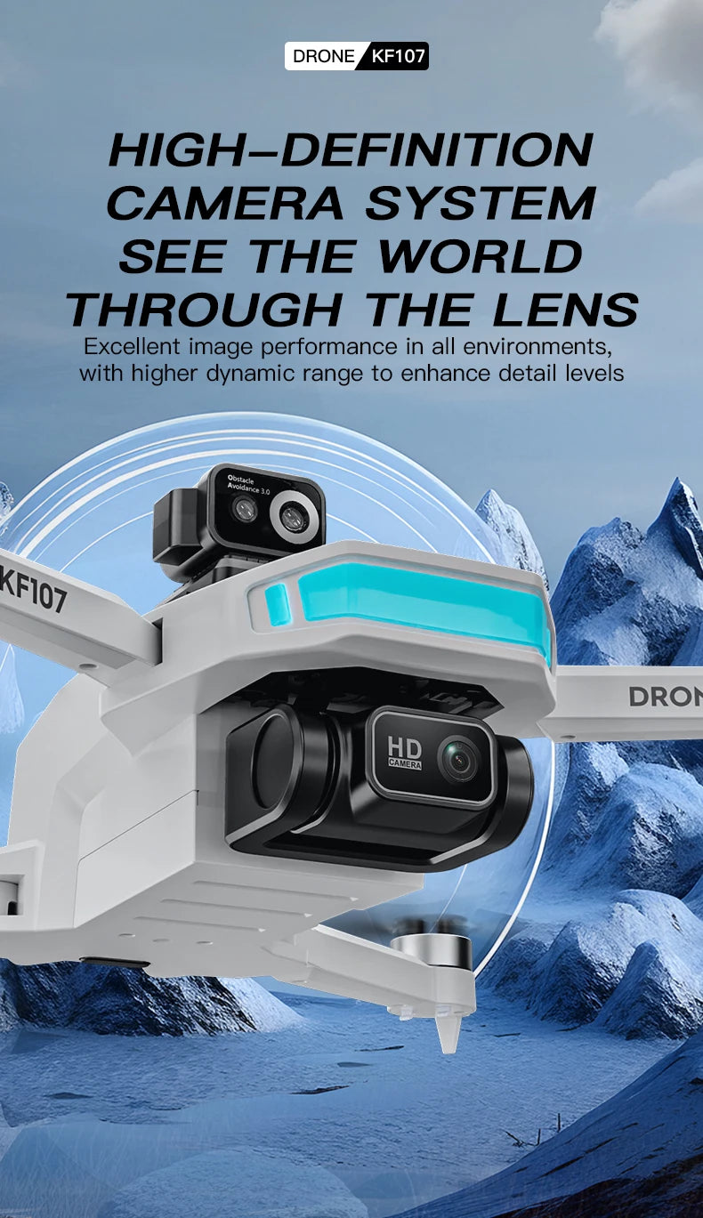 KF107 Professional Drone GPS 4K Aerial HD Avoidance Photography Obstacle Avoidance Foldable Brushless Rc Quadcopter