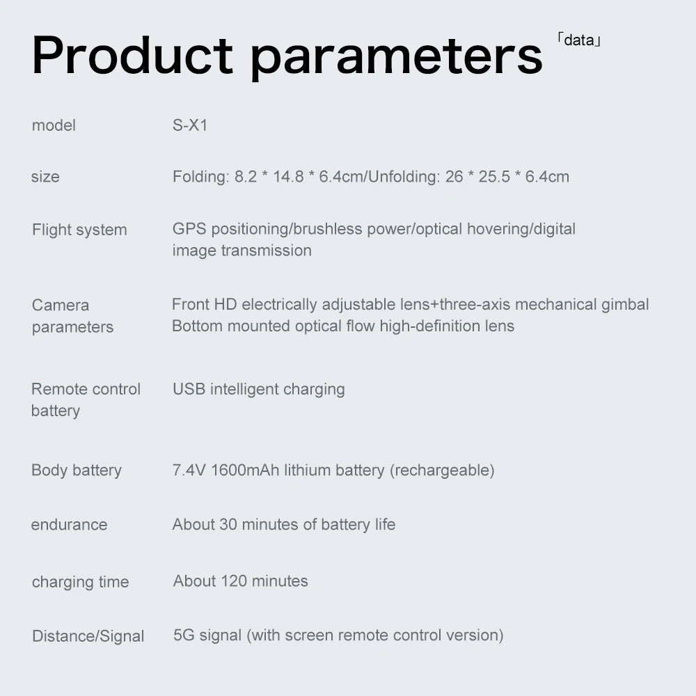 S-X1 New 5G GPS 8K HD EIS Cameras Drone with Screens 3-Axis Anti-shake Gimbal 8K Aerial Brushless Drones RC Quadcopters Mini UAV