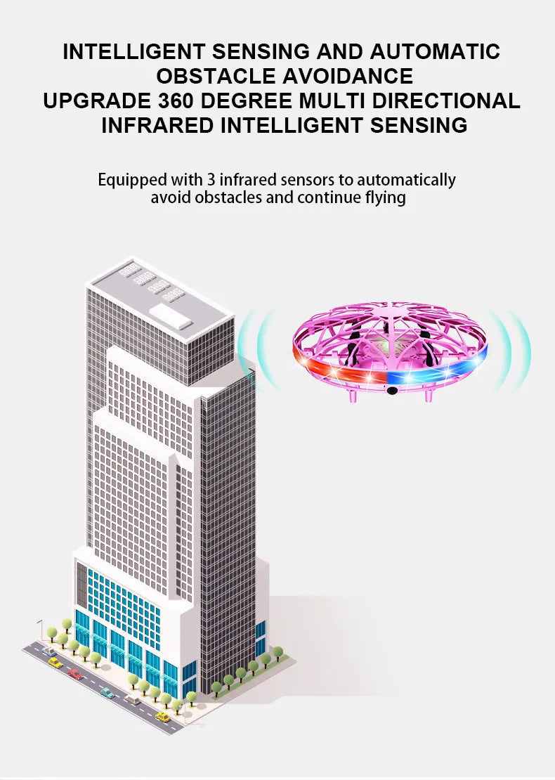 UFO induction aircraft remote control aircraft flying ball drone gesture intelligent suspended flying saucer children's toy boy