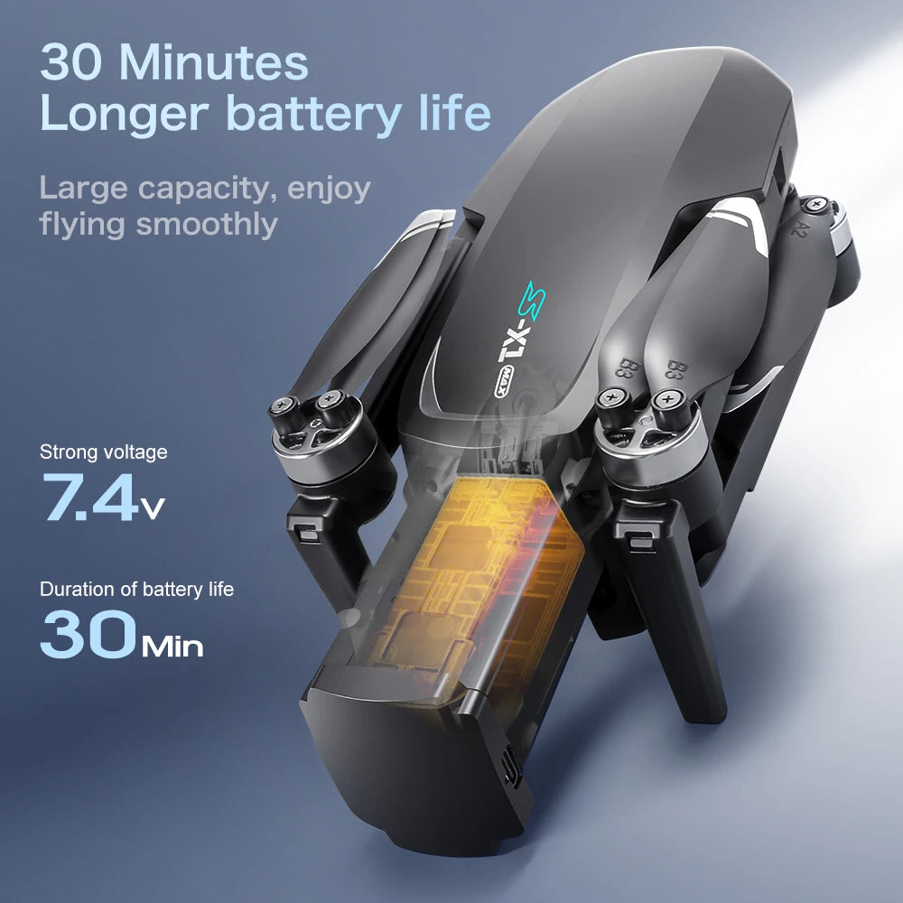 S-X1 New 5G GPS 8K HD EIS Cameras Drone with Screens 3-Axis Anti-shake Gimbal 8K Aerial Brushless Drones RC Quadcopters Mini UAV