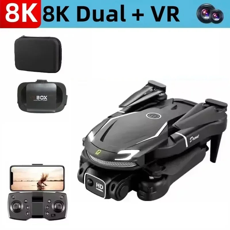 V88 Professional Drone 8K Wide-Angle HD 1080P Camera WiFi FPV Height Hold Foldable RC Drone Quadrotor Helicopter Children's Toy