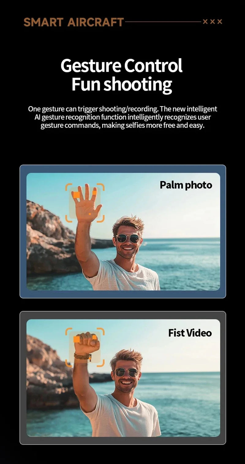 M5 Drone Professional 8K Wide-Angle HD Triple Camera WiFi FPV Height Hold RC Drone Aircraft Quadrotor Adult Children's Toys Gift