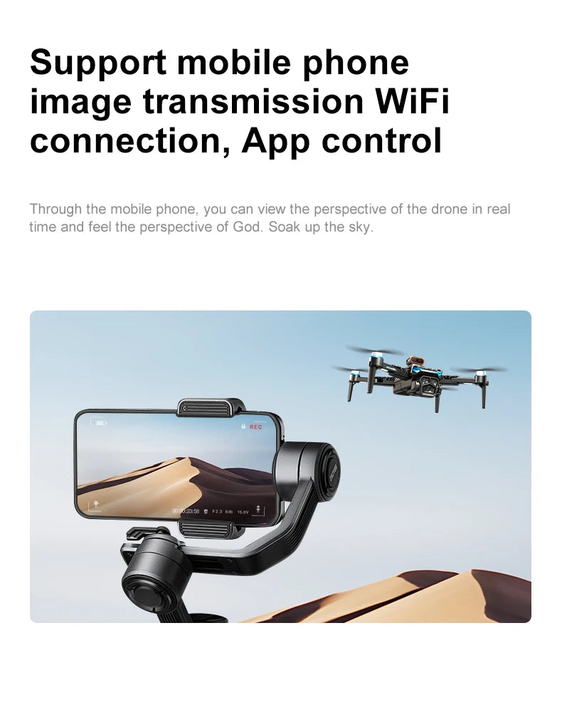 New D13 RC Drone 4K Professional HD Triple Camera 5G WIFI FPV Dron 360° Obstacle Avoidance Brushless Large Screen Quadcopter Toy