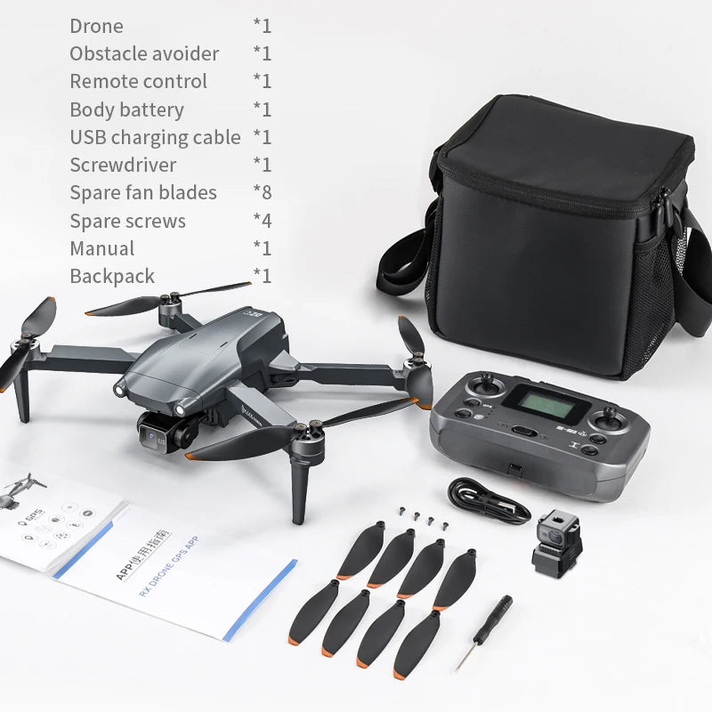 2025 New L600 PRO MAX GPS Drone 5KM 4K Professional HD Dual Camera 3-Axis Gimbal 360 Obstacle Avoidance Brushless Quadcopter Toy