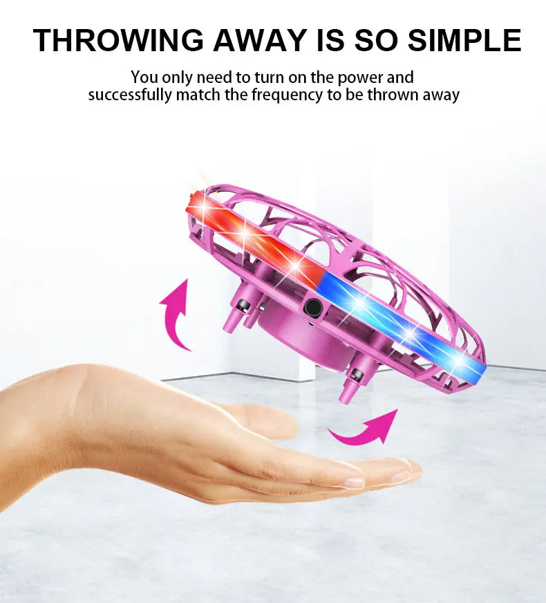 UFO induction aircraft remote control aircraft flying ball drone gesture intelligent suspended flying saucer children's toy boy