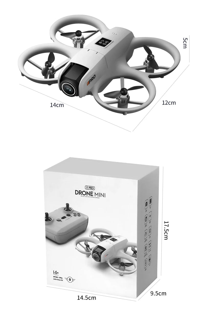2025 NEW i1PRO Mini Drone Brushless Motor 8K Dual Camera HD Gesture Photography Quadcopters Intelligence Obstacles Avoidance UAV