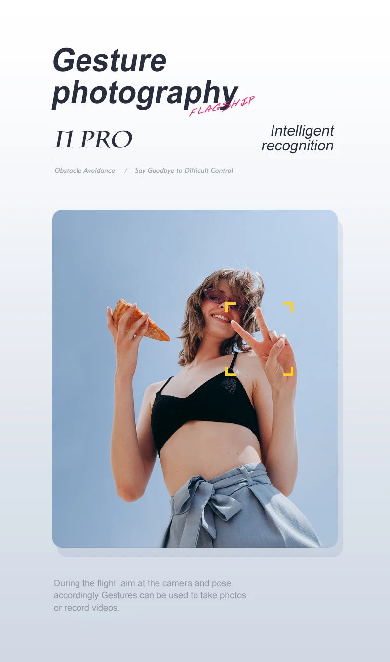 2025 NEW i1PRO Mini Drone Brushless Motor 8K Dual Camera HD Gesture Photography Quadcopters Intelligence Obstacles Avoidance UAV