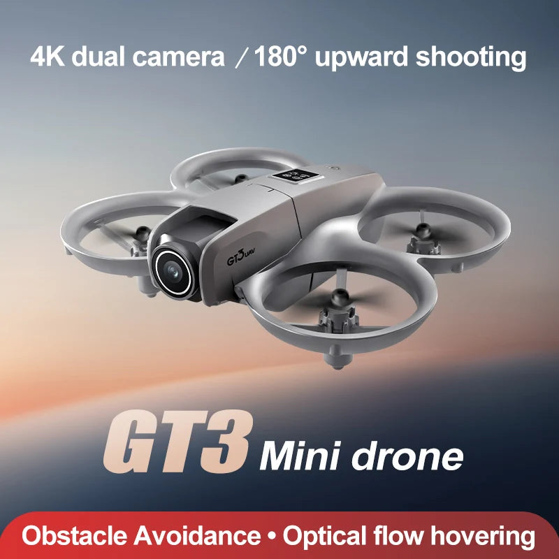 Gt3 Mini Drone 8k Camera 180° ESC Optical Flow Positioning WIFI Aerial Photography Remote Control Aircraft G-safe Drone Toy Gift