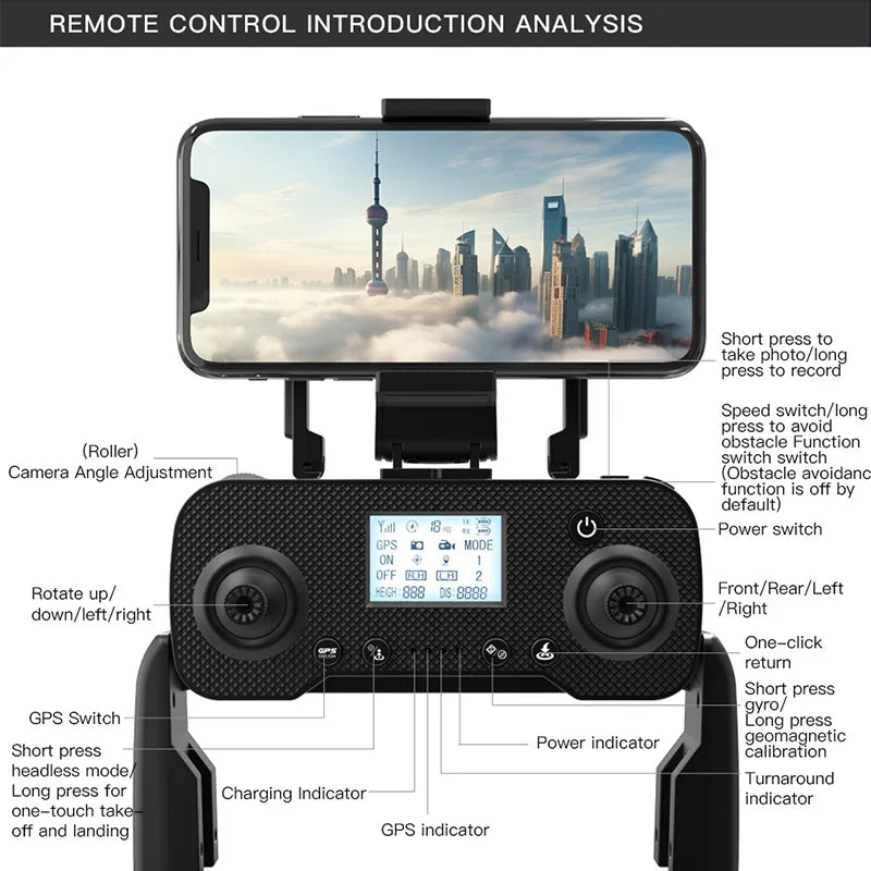 Drone L200 PRO MAX GPS with 2-axis Gimbal Professional Anti-shake 4K HD Camera FPV Drone 360° Obstacle Avoidance Quadcopter Toys