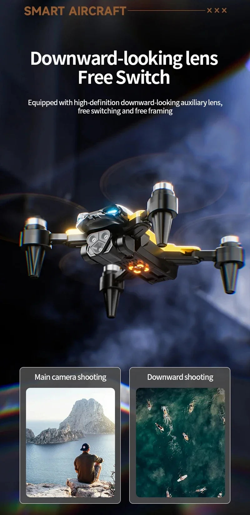 M5 Drone Professional 8K Wide-Angle HD Triple Camera WiFi FPV Height Hold RC Drone Aircraft Quadrotor Adult Children's Toys Gift