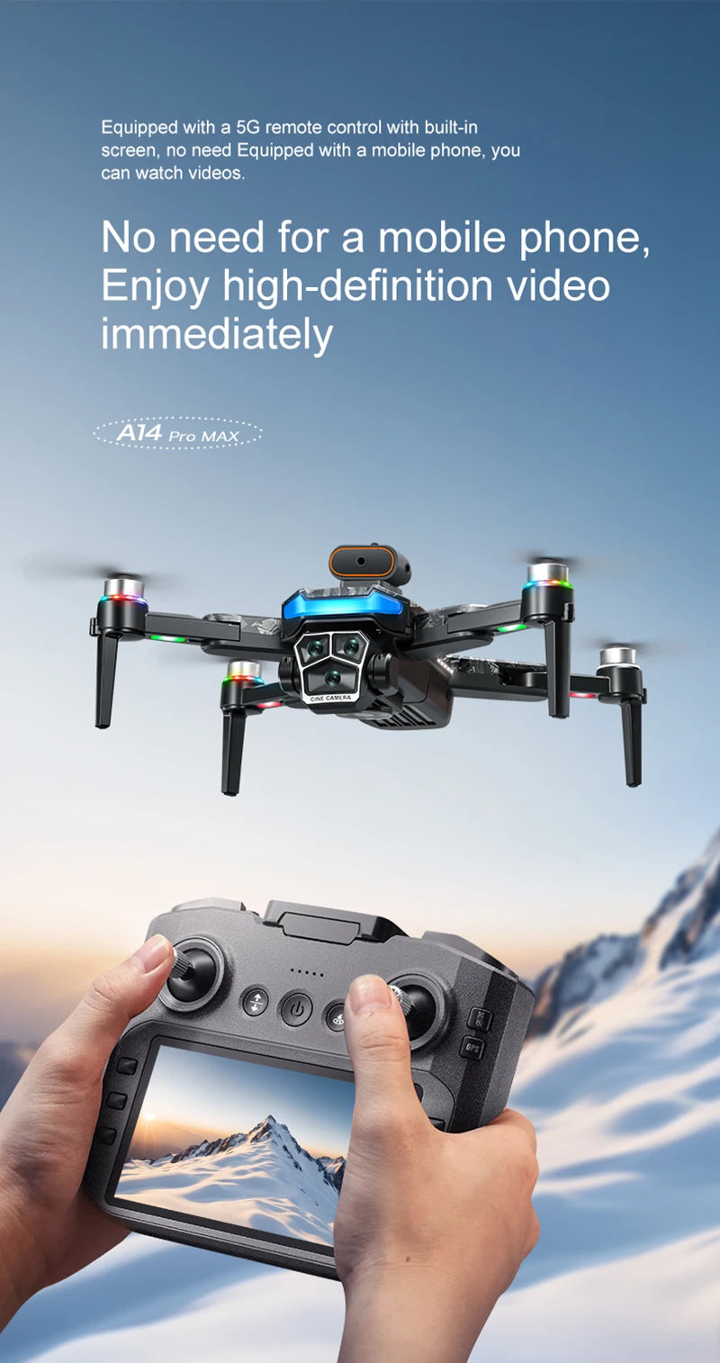 Xiaomi A14 Pro Max Drone Aerial 8K HD Dual-Camera 5G WIFI GPS Brushless Motor Optical Flow Obstacle Avoidance RC Drone 10000M