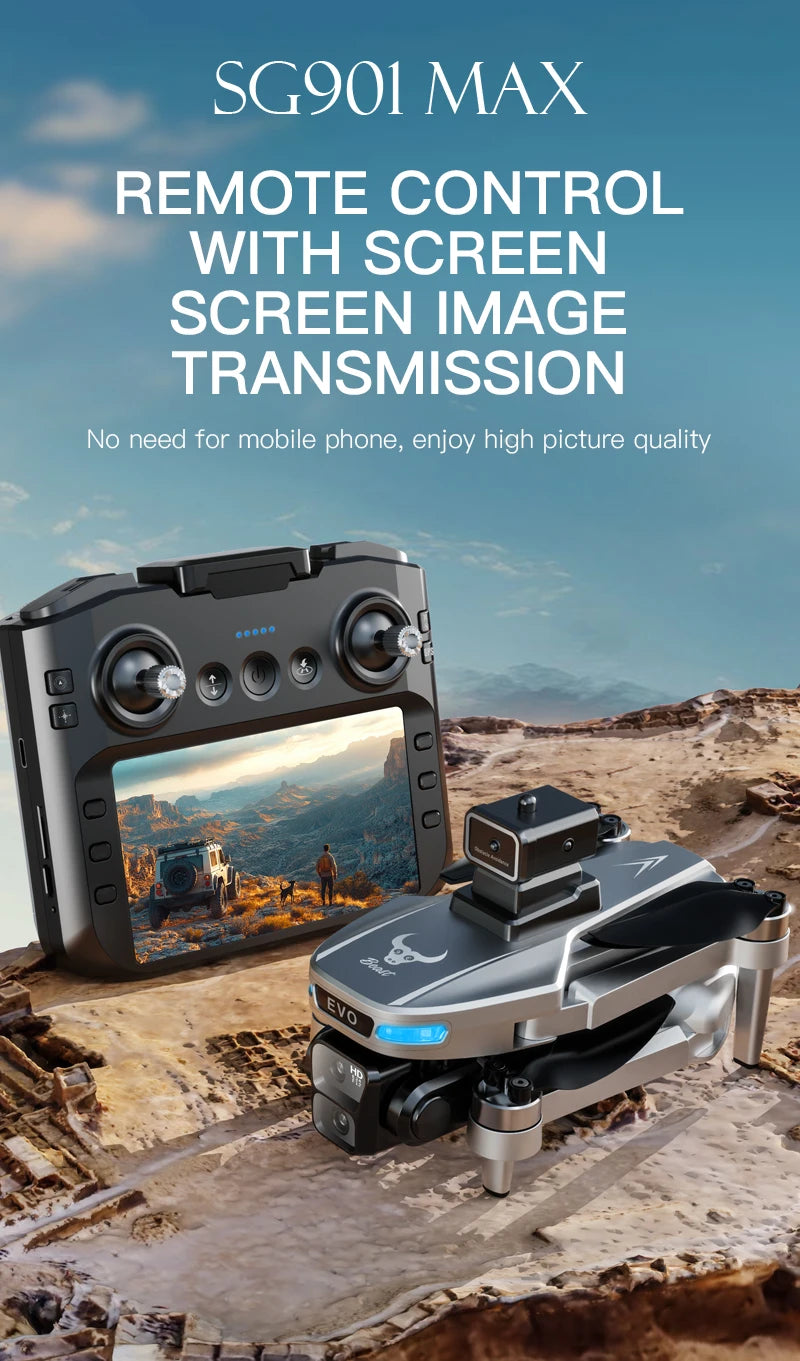 Mini Drone Professional GPS HD Camera Drones 5G WIFI FPV Video 4k UAV 4.5 inch large screen remote control RC Dron SG109 PRO MAX